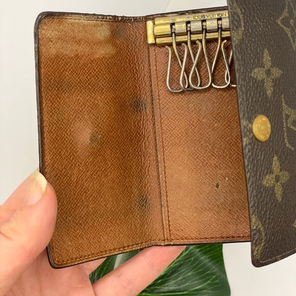 Louis Vuitton 6 Key Chain Holder LV SLG Monogram Print Wallet Keychain Canvas - Picture 11 of 16